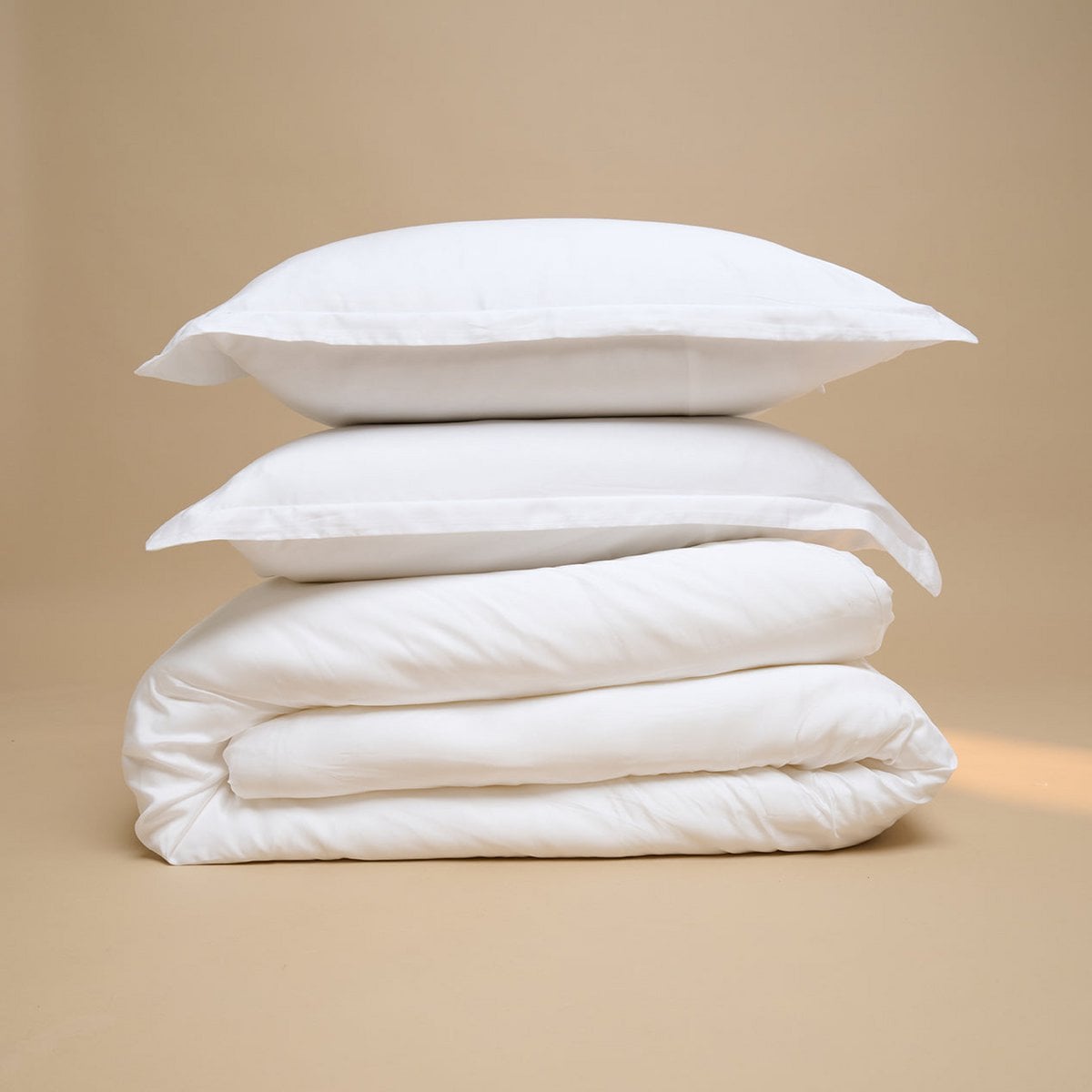 Bettbezug aus Tencel™-Satin, weiß