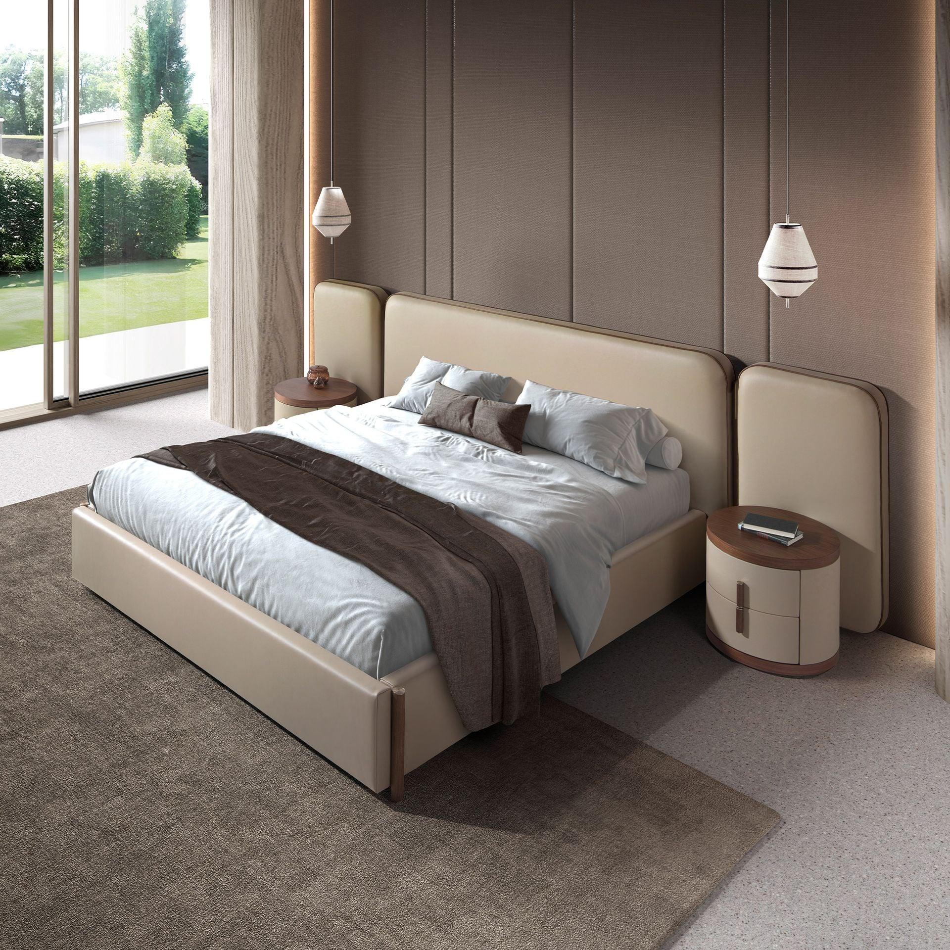 Nürnberg 180x200 Polsterbett Kunstleder LENO color mink top