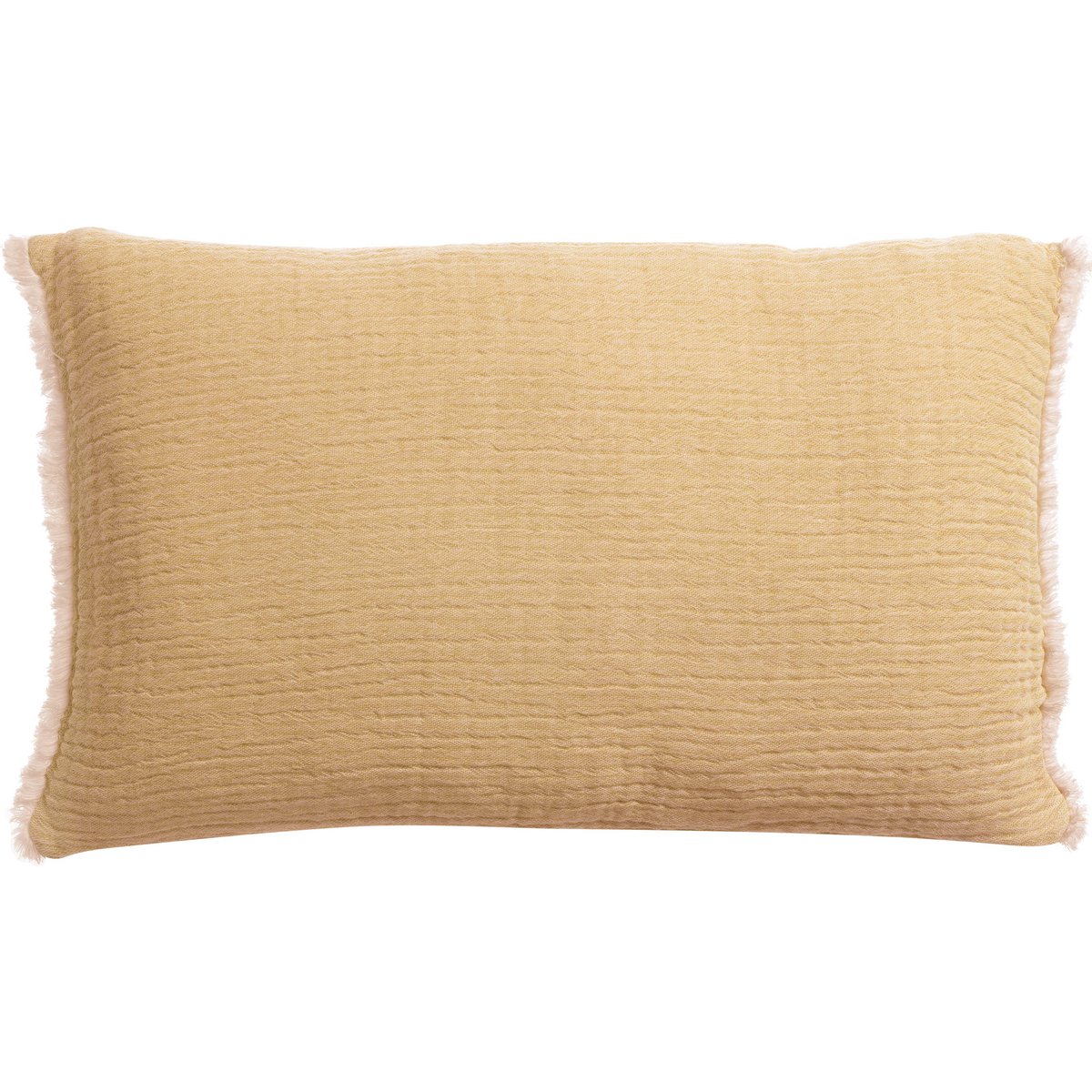 Coussin en coton Emilio, couleur Mirabelle, 30 × 50 cm