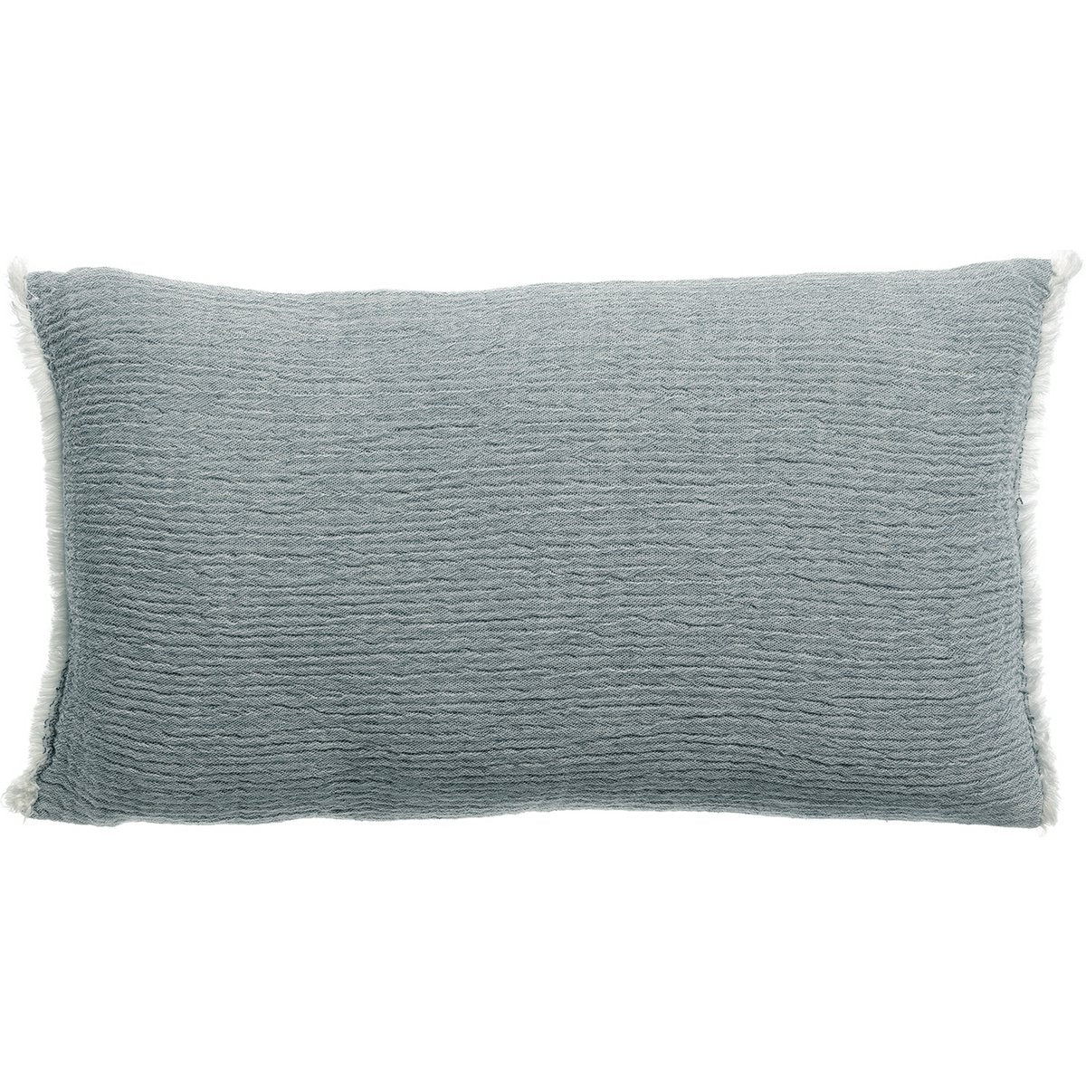 Emilio cotton cushion in Pacific, 30×50 cm