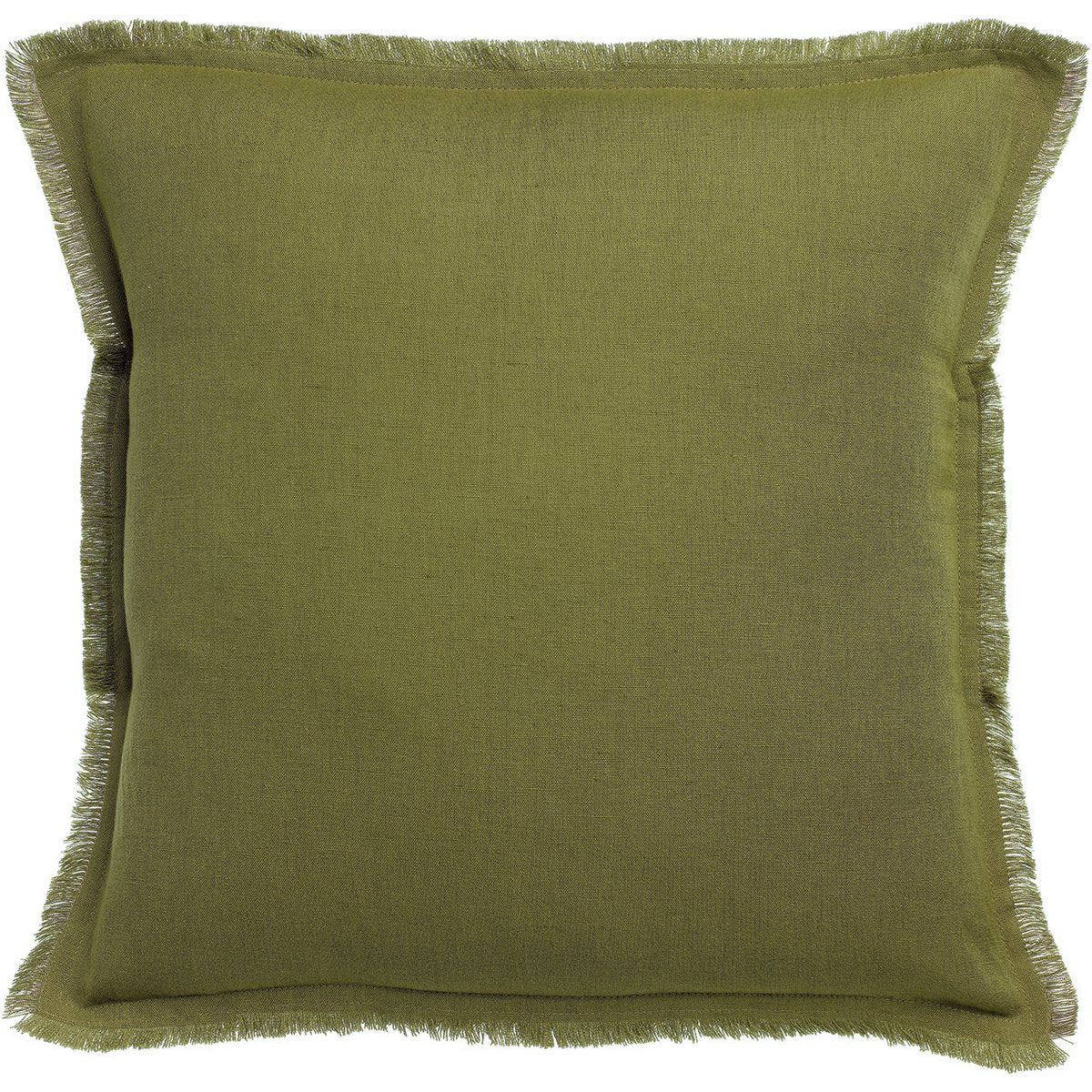 Laly-Kissen aus Baumwolle und Leinen in der Farbe „Zeder“, 45 × 45 cm