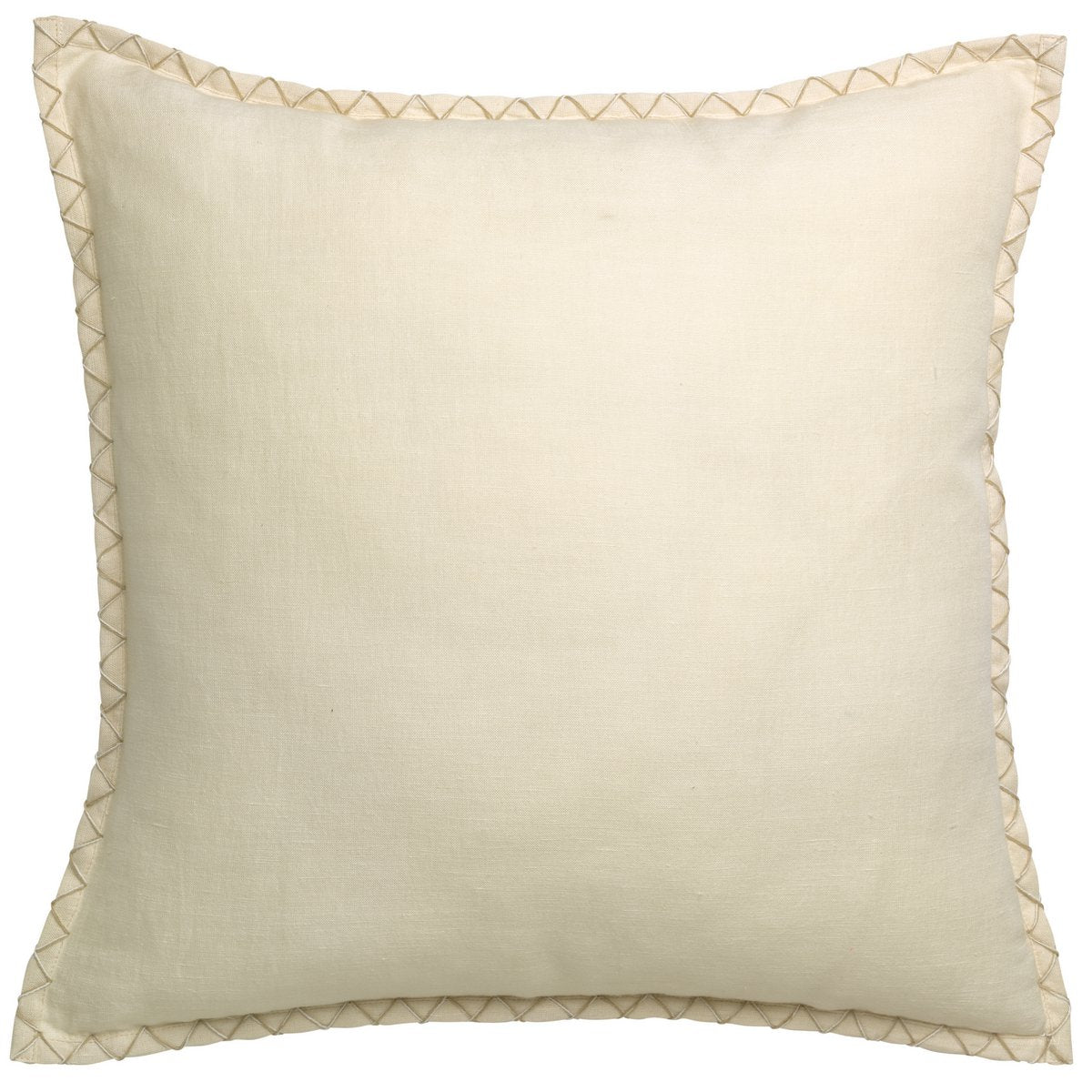 Nala-Kissen aus Baumwolle und Leinen in Creme, 45 × 45 cm
