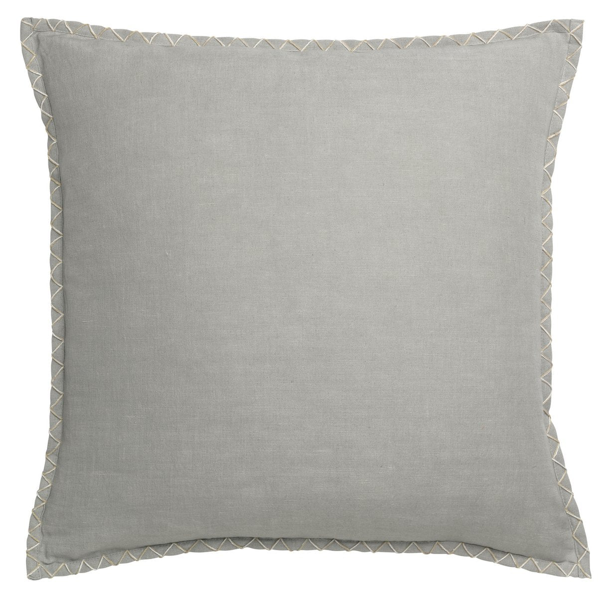 Nala-Kissen aus Baumwolle und Leinen in der Farbe „Perle“, 45 × 45 cm