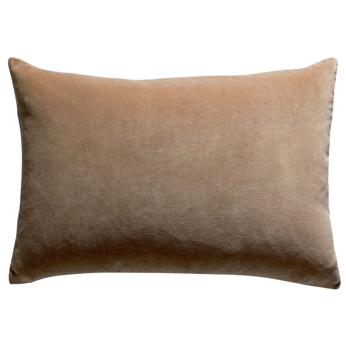 Elise cotton velvet cushion in Camel, 40×65 cm