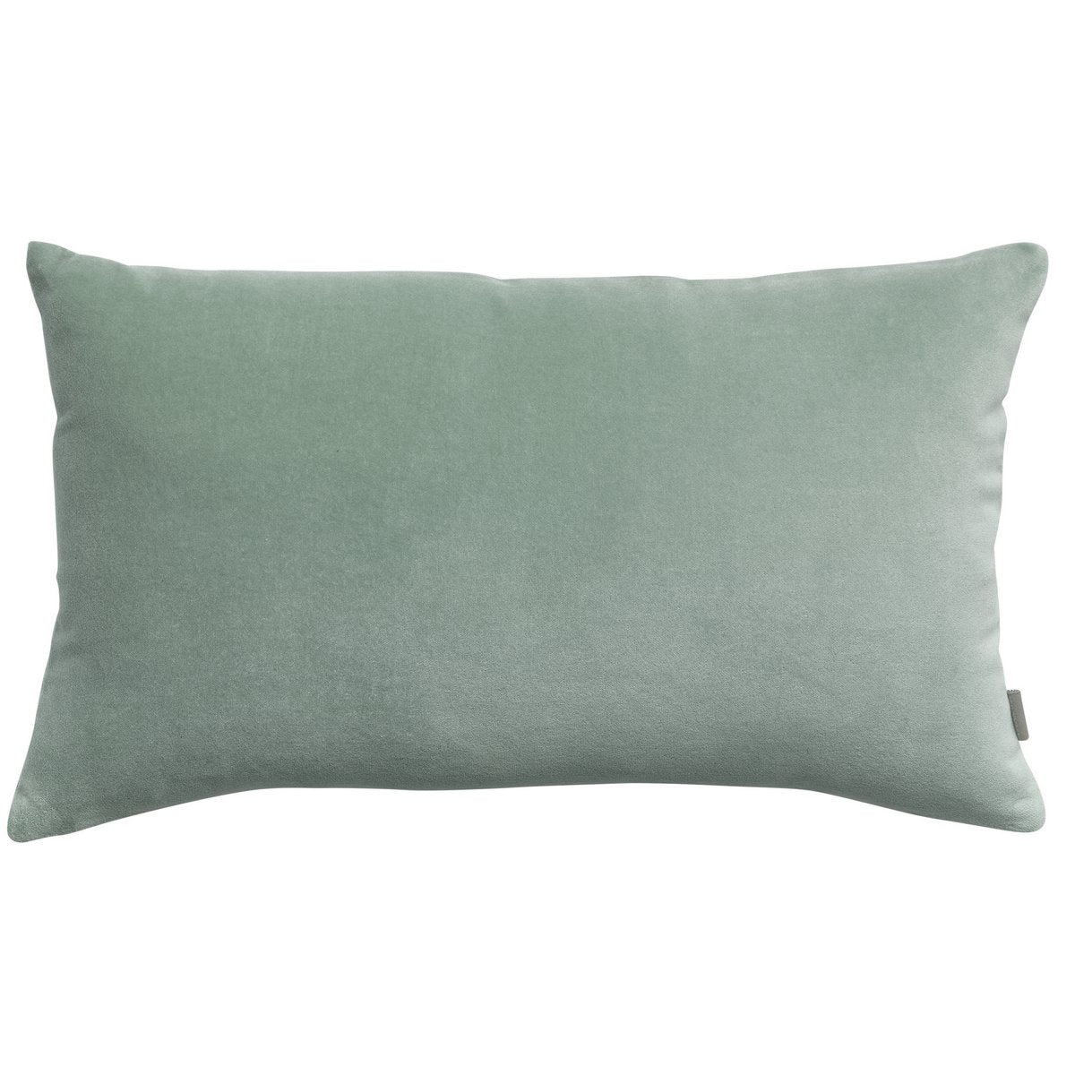 Coussin Elise en velours de coton, couleur Opaline, 30 × 50 cm