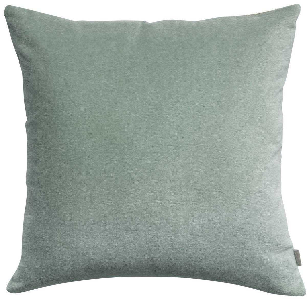 Coussin Elise en velours de coton, couleur Opaline, 45 × 45 cm