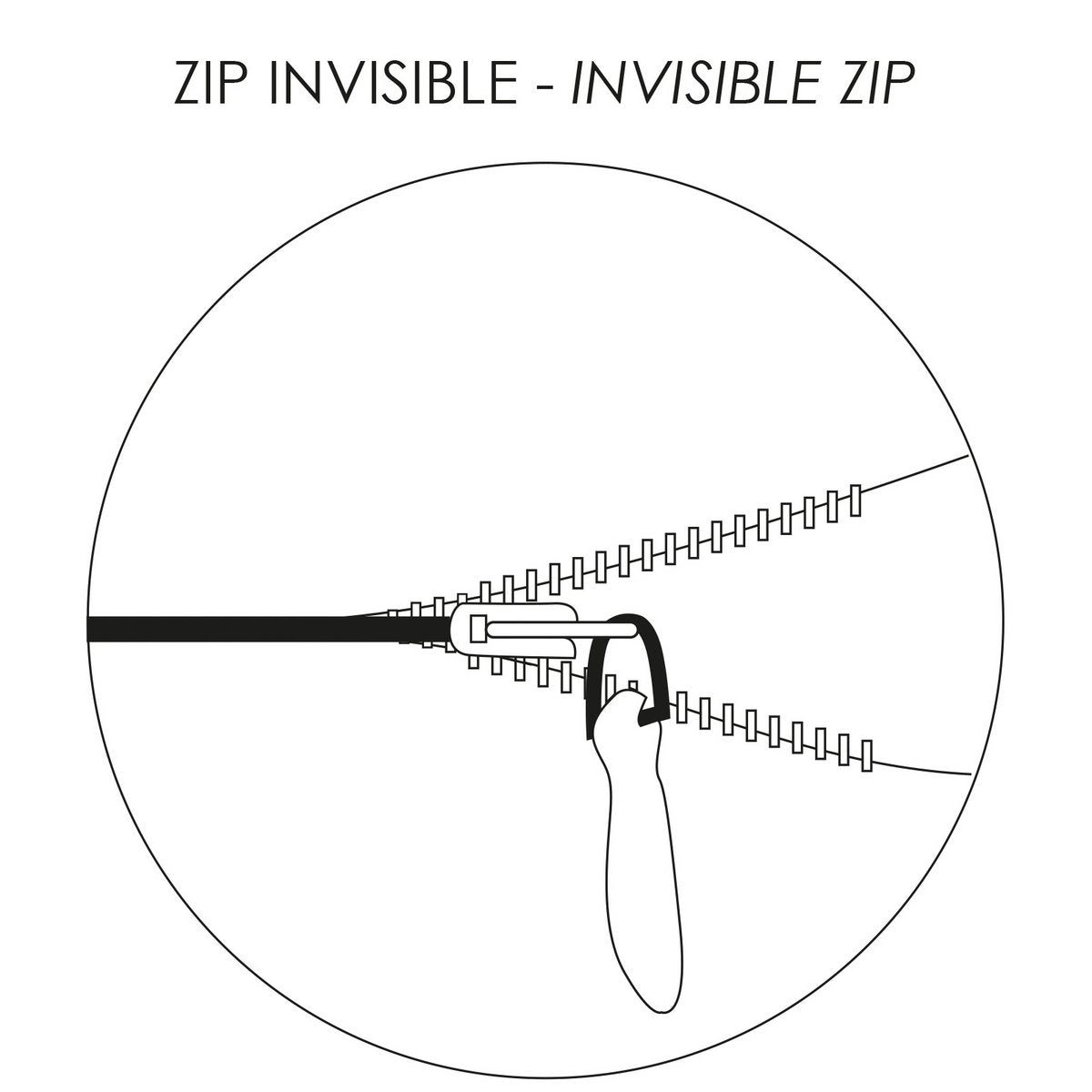 Invisible zip detail, Elise cushion 45×45 cm