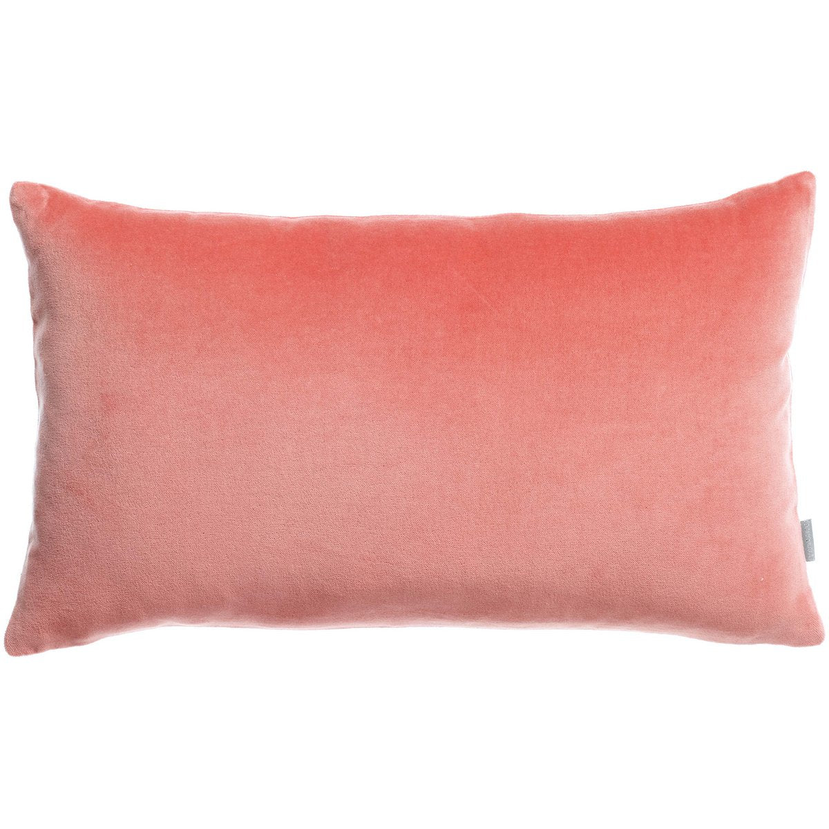 Elise cotton velvet cushion in Peach, 30×50 cm