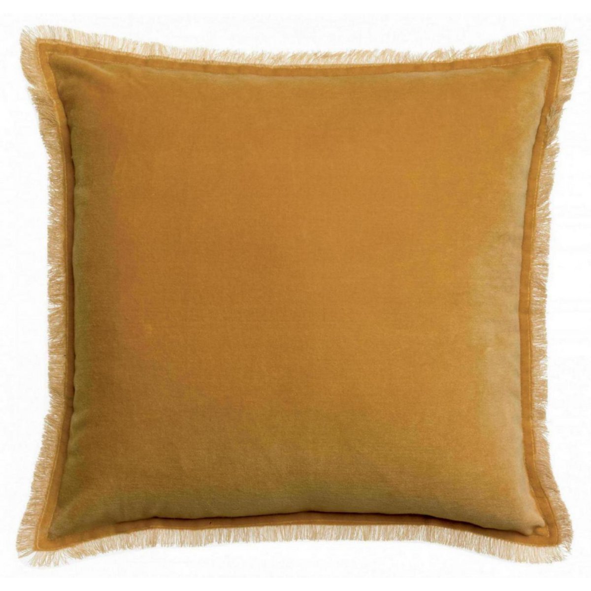 Fara cotton velvet cushion in Mirabelle, 45×45 cm