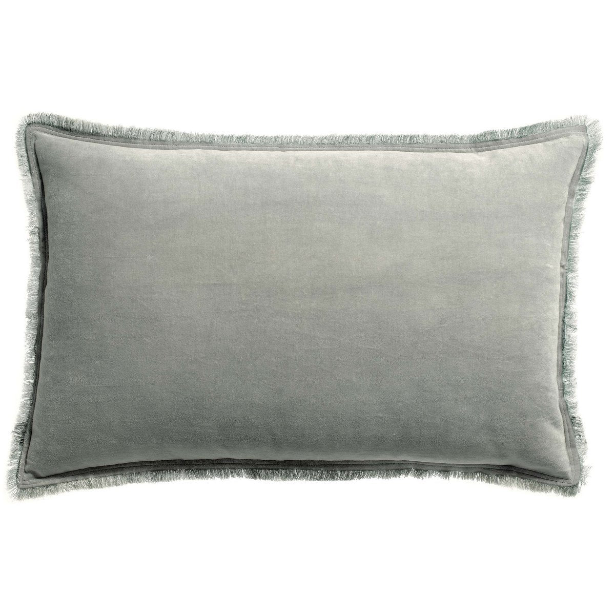 Fara-sierkussen van katoenfluweel in de kleur parel, 40×65 cm