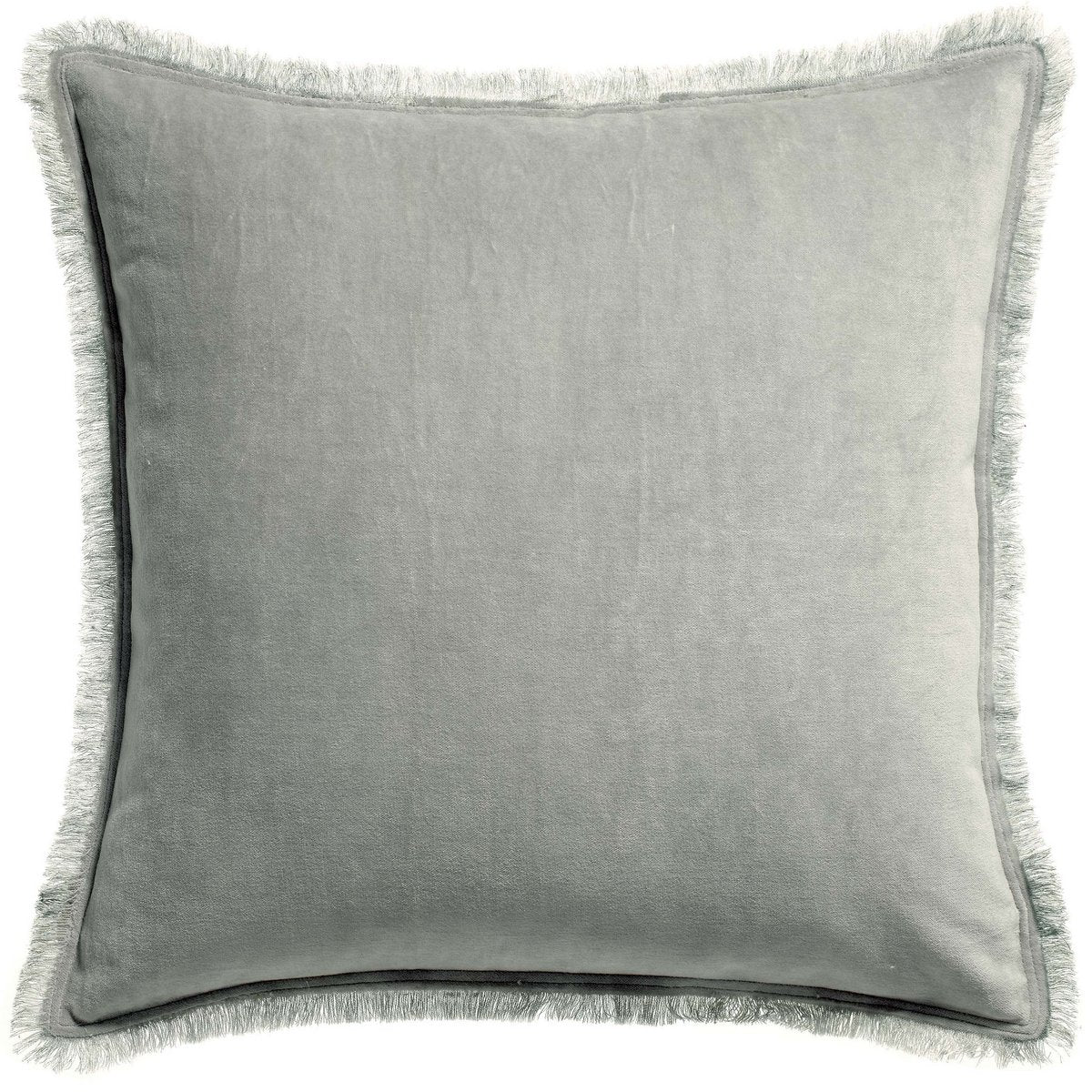 Fara-sierkussen van katoenfluweel in de kleur parel, 45×45 cm