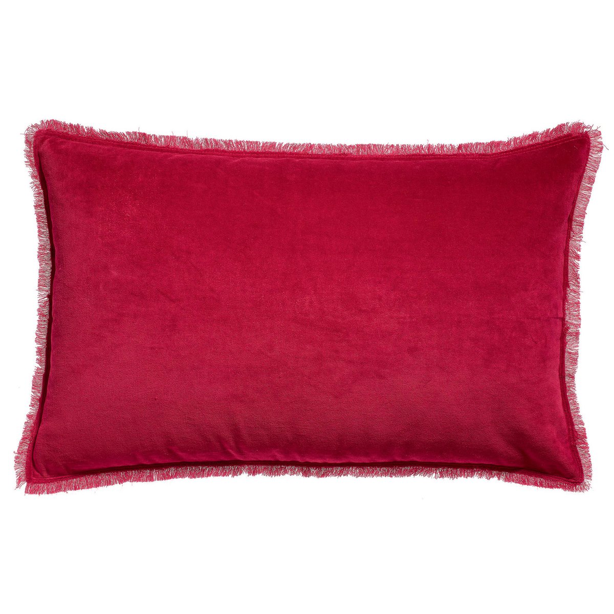 Fara-sierkussen van katoenfluweel in de kleur Robijn, 40×65 cm
