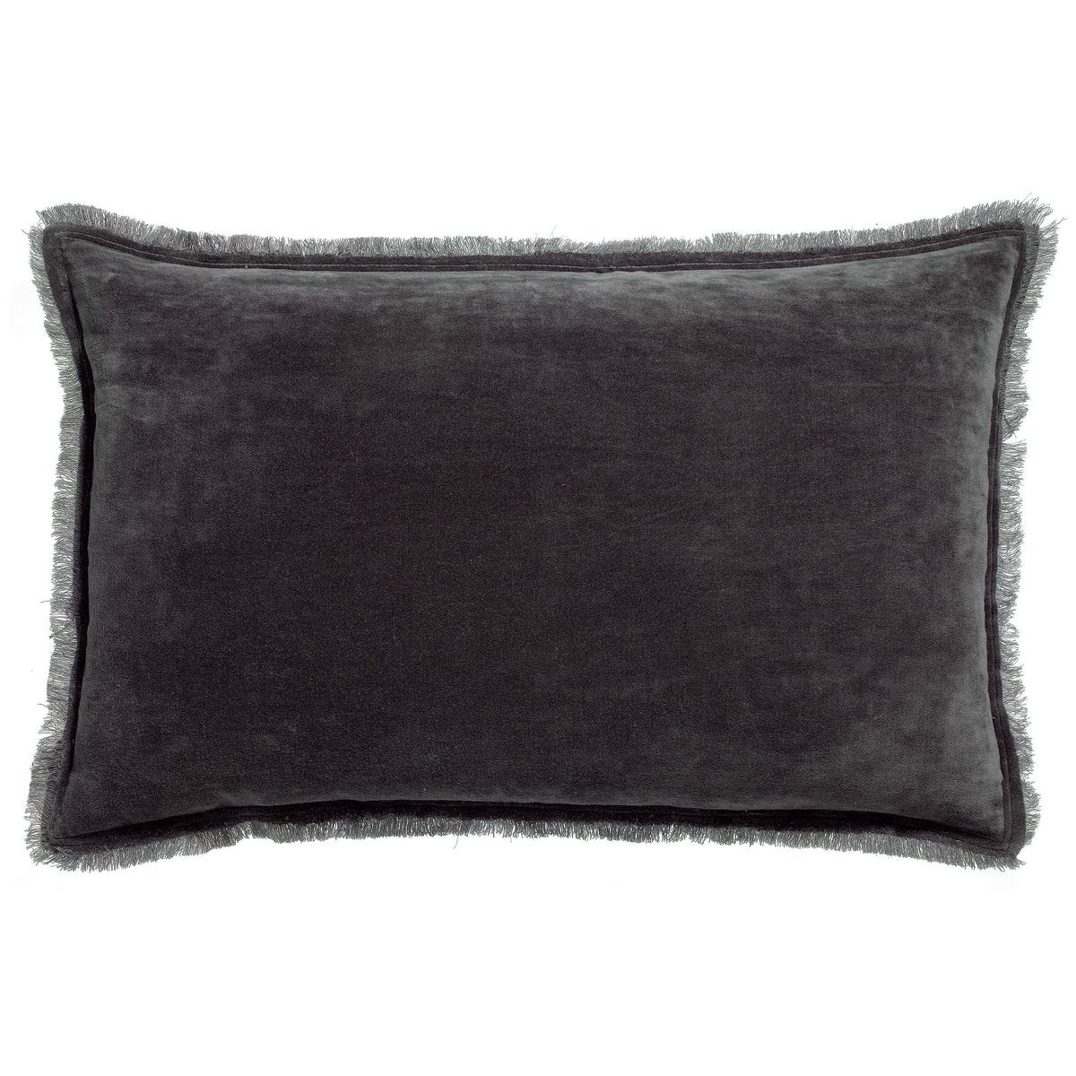 Fara-sierkussen van katoenfluweel in de kleur Omber, 40×65 cm