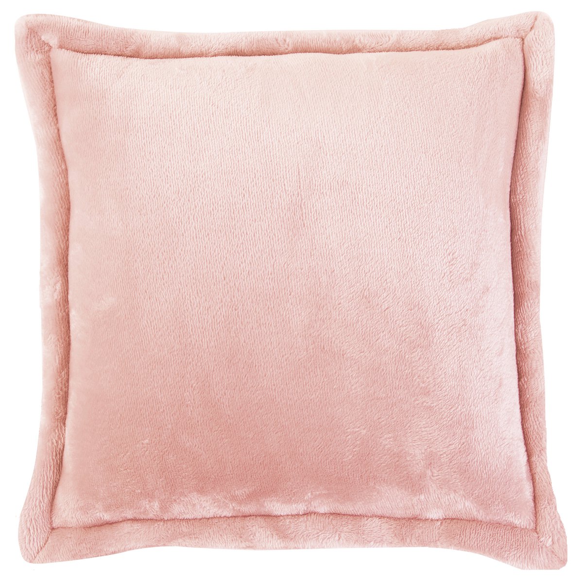 Tender polyester microfibre cushion in hawthorn, 50×50 cm