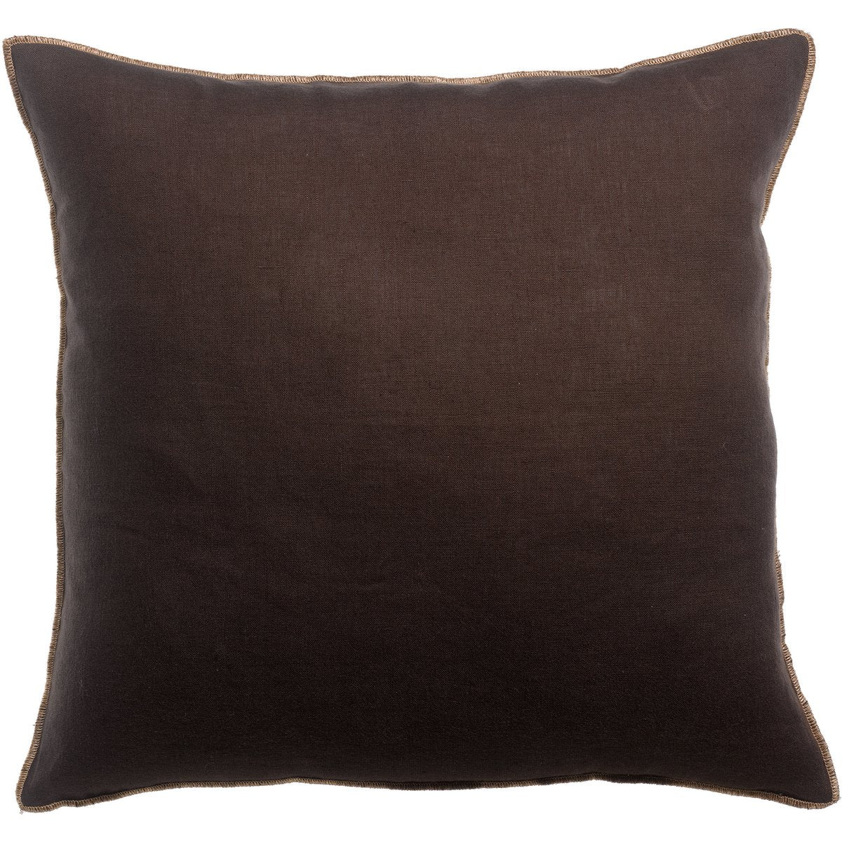 Zeff Celeste-Kissen aus Leinen in der Farbe „Ebenholz“, 45 × 45 cm