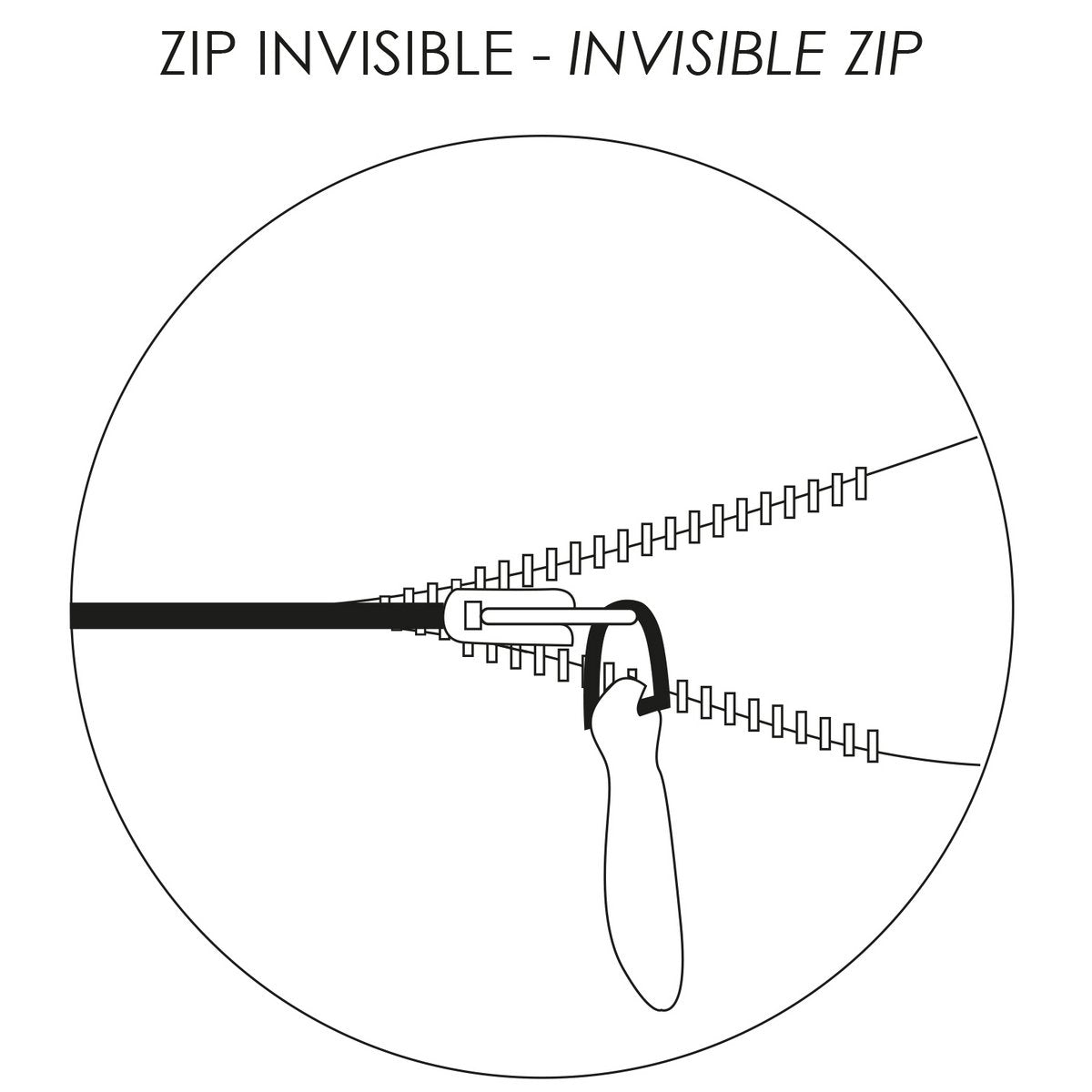 Invisible zip detail, Zeff cushion 30×50 cm