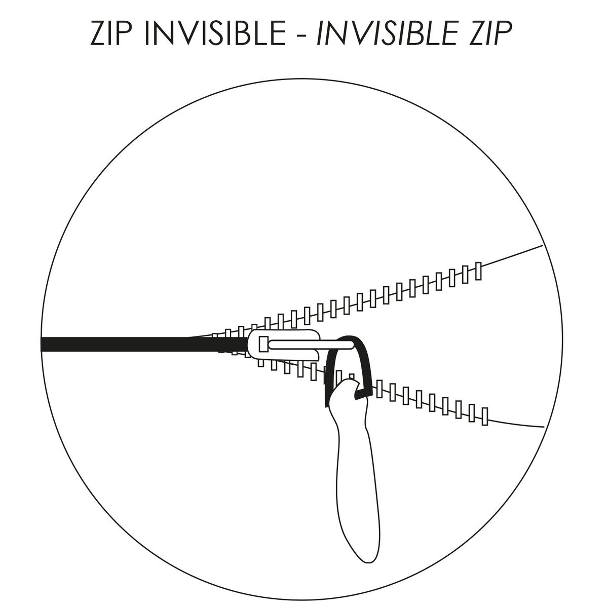 Invisible zip detail, Zeff cushion 40×65 cm