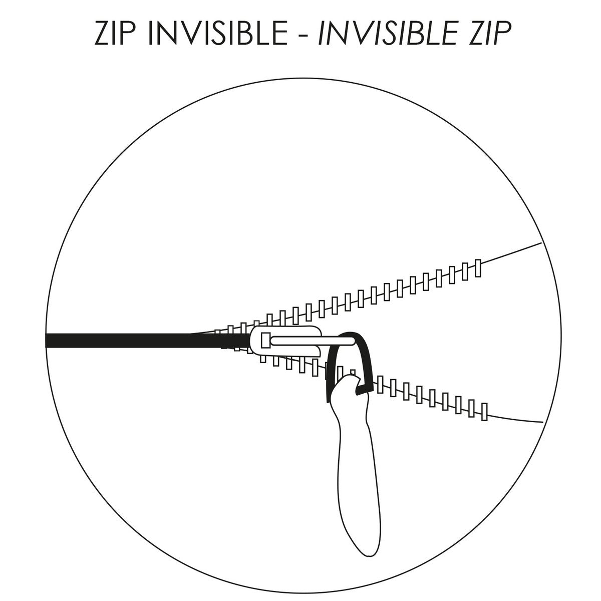 Invisible zip detail, Zeff cushion 40×65 cm