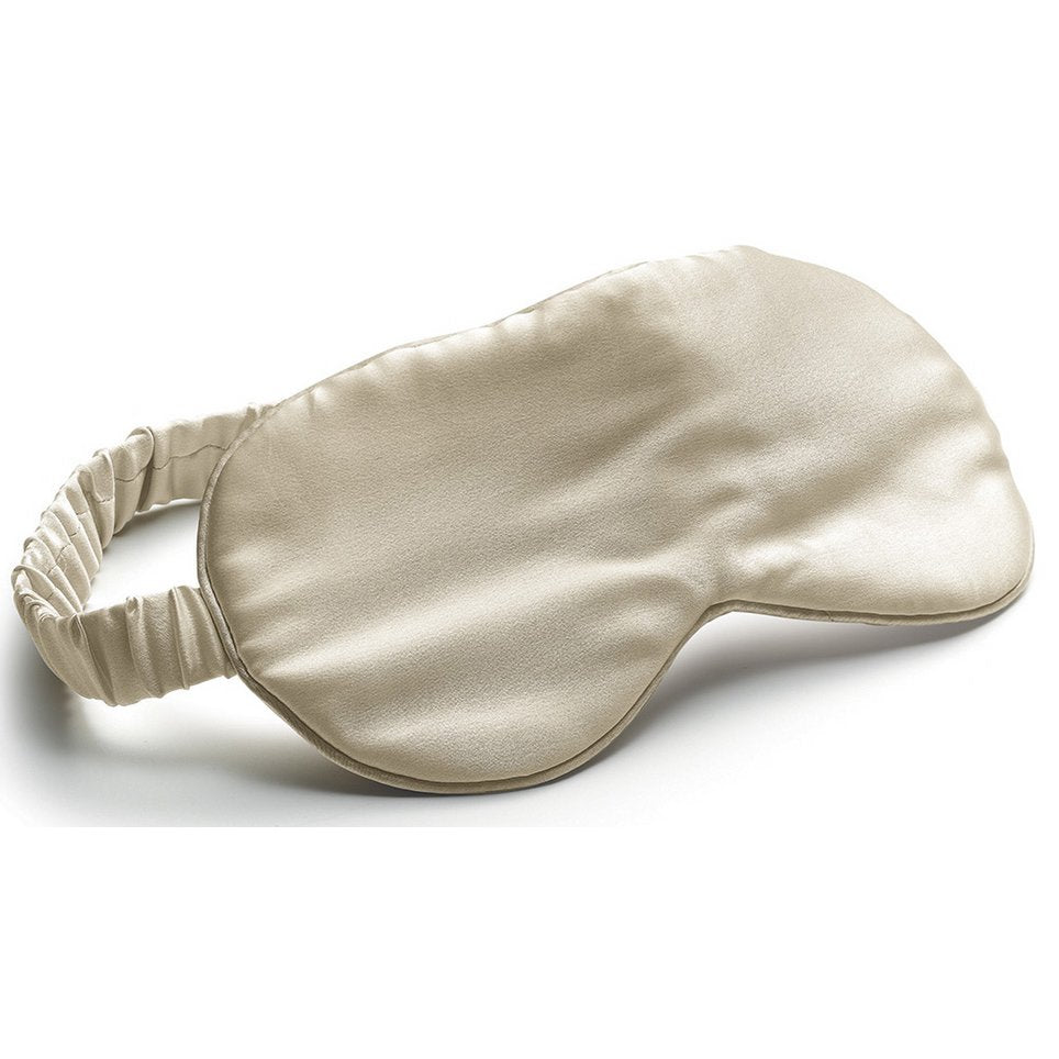 Ashley-Schlafmaske aus Seide in Schneeweiß, 9 × 23 cm