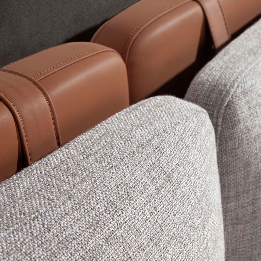 Bielefeld 180x200 Polsterbett MaterialMix LENO color braun grau detail 02