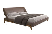 Bochum 180x200 Polsterbett Kunstleder LENO color Nussbraun main