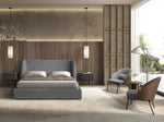 Bild in Galerie anzeigen, Bonn 180x200 Polsterbett Webstoff WEVO color Grau front 02