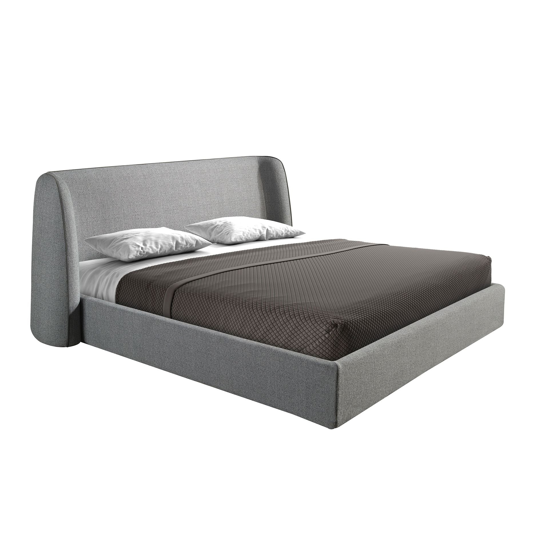 Bonn 180x200 Polsterbett Webstoff WEVO color Grau main