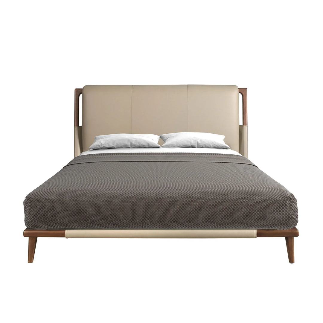 Bremen 180x200 Polsterbett Kunstleder LENO color mink front