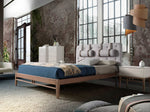 Bild in Galerie anzeigen, Frankfurt 160x200 Polsterbett Webstoff WEVO color Warmgrau front 02