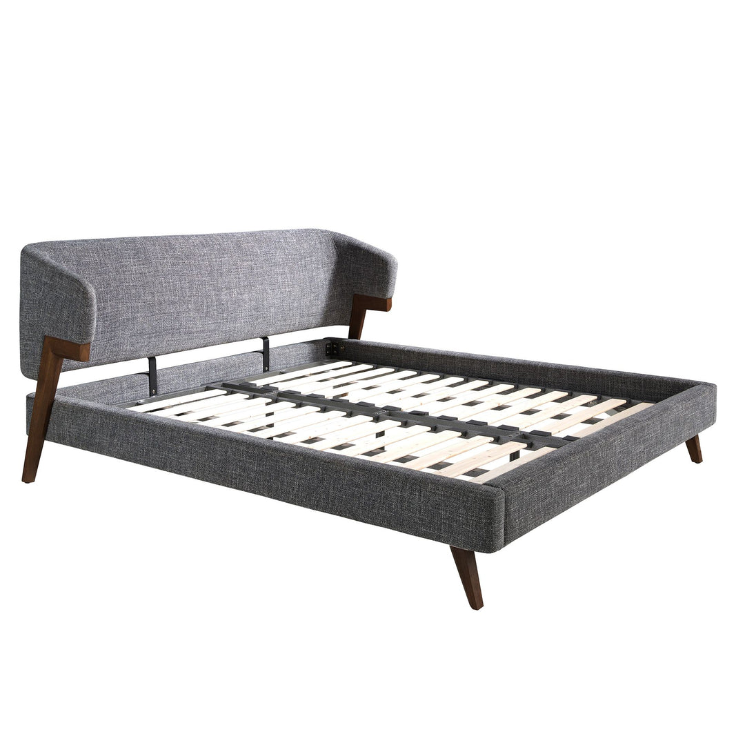 Hannover 180x200 Polsterbett Webstoff WEVO color Grau frame