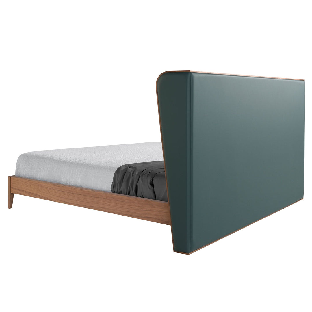 Karlsruhe 180x200 Polsterbett Kunstleder LENO color dunkelgrün back