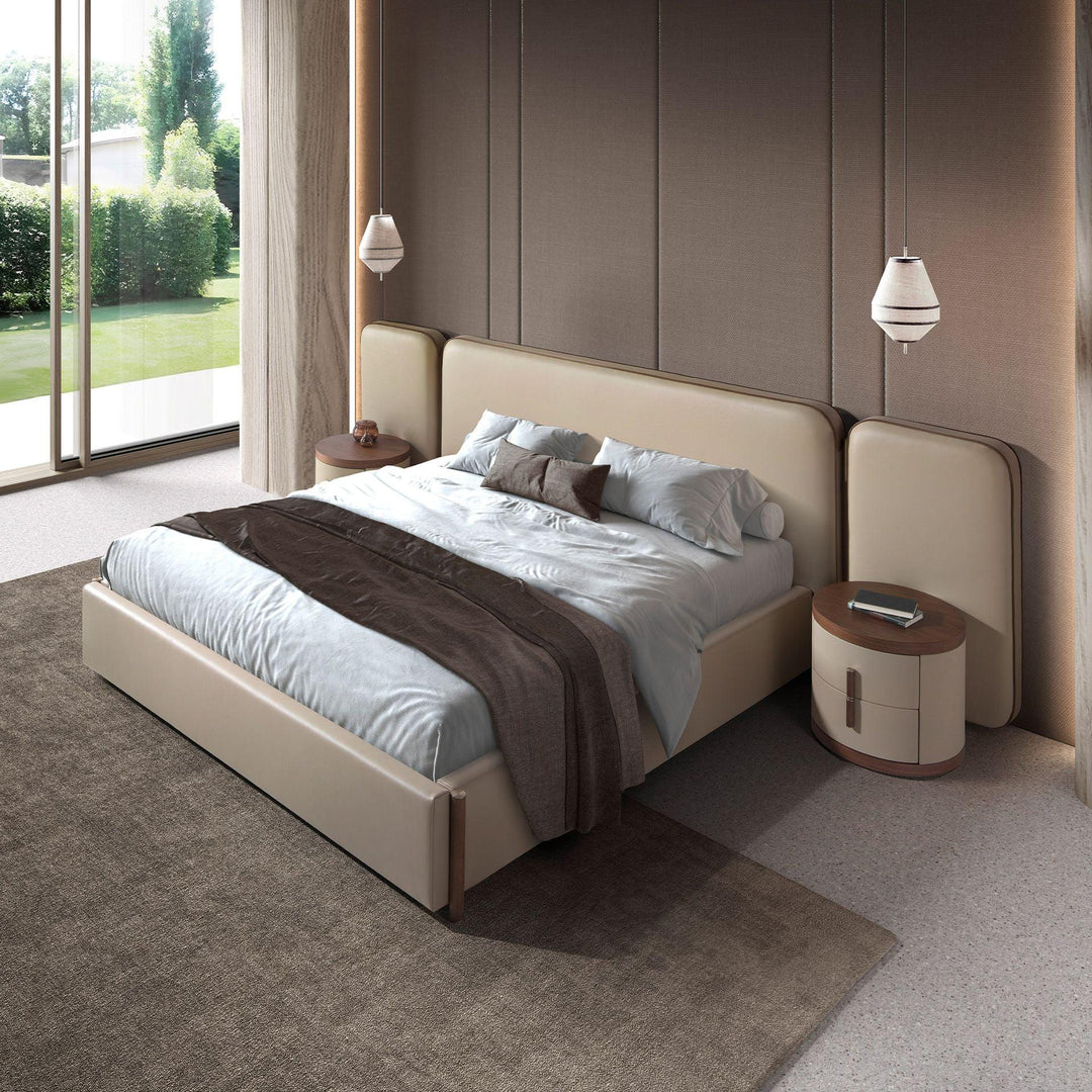 Nürnberg 180x200 Polsterbett Kunstleder LENO color mink top
