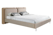 Stuttgart 180x200 Polsterbett MaterialMix LENO color mink grau main