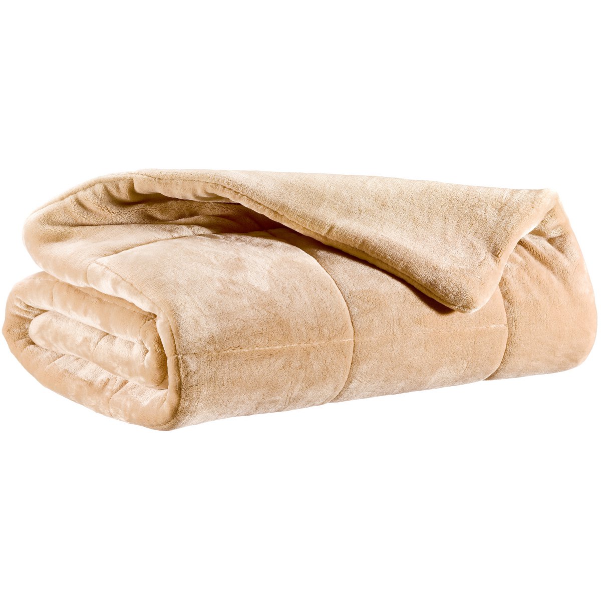 Jeté de lit en microfibre de polyester Betender, couleur « Muscade », 225 × 260 cm