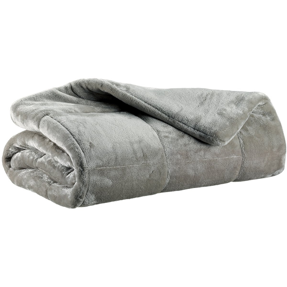 Zarte Tagesdecke aus Polyester-Mikrofaser in Perlweiß, 225 × 260 cm