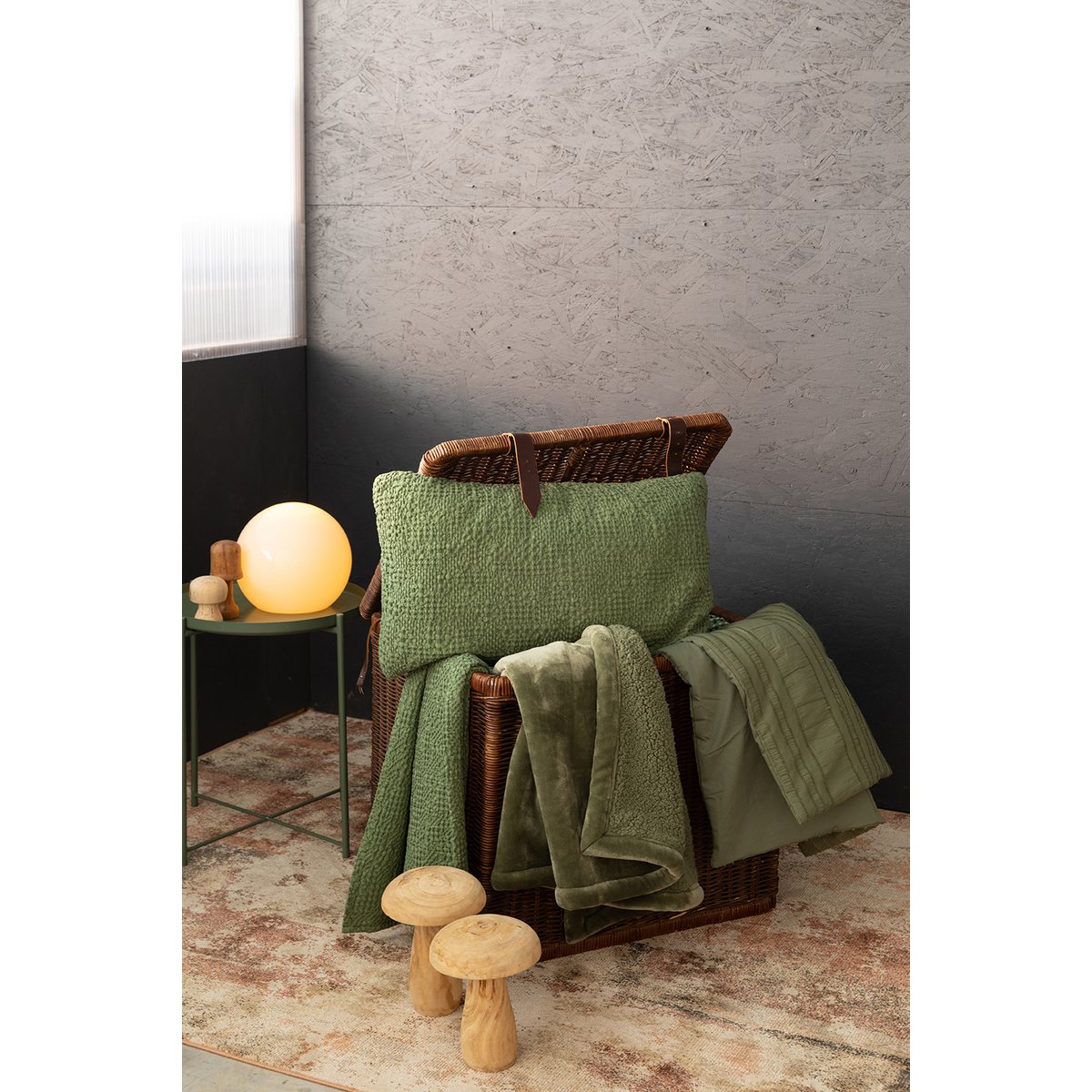 Michka dubbelzijdige sprei in brons, 180×220 cm