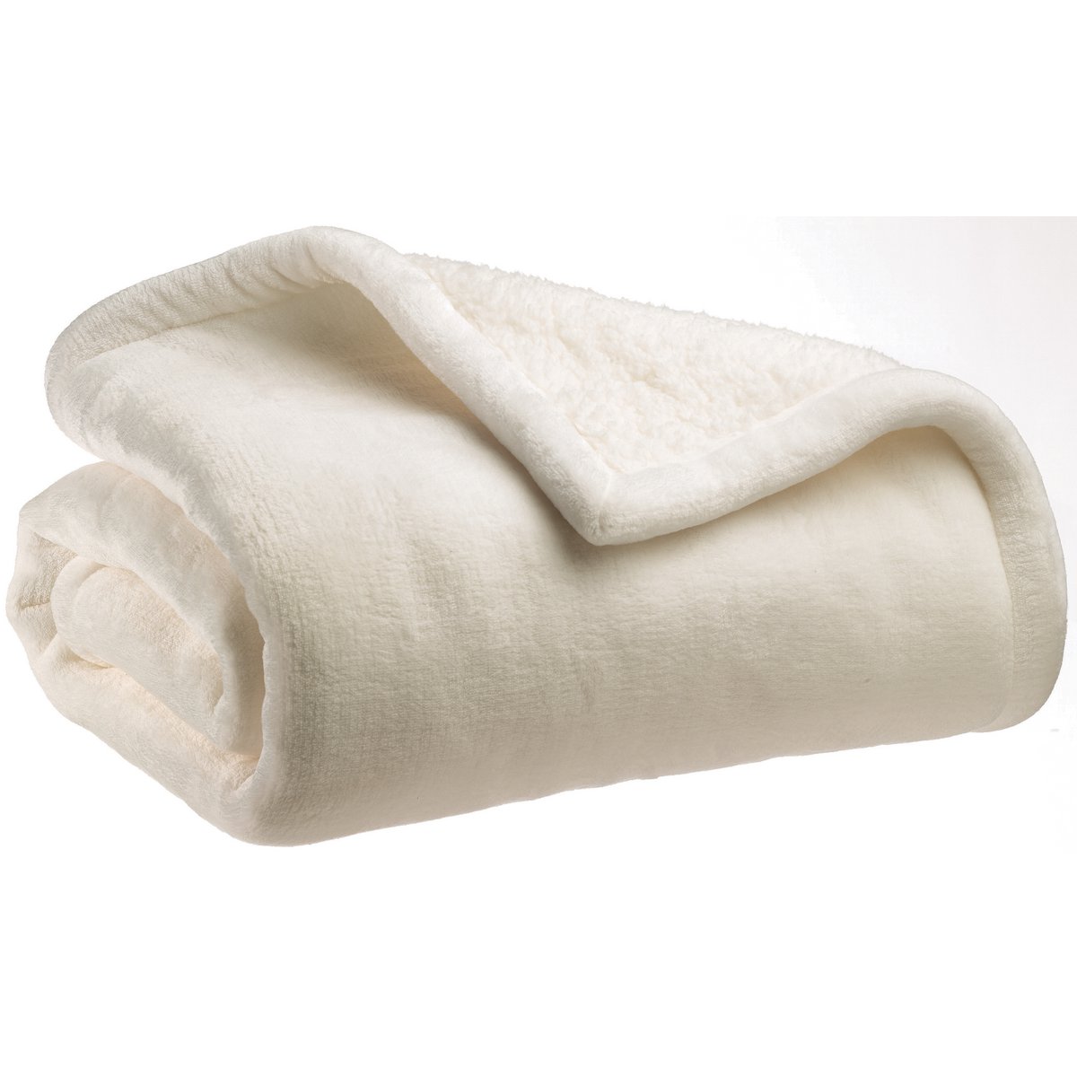Michka doppelseitige Tagesdecke in der Farbe „Schnee“, 180 × 220 cm