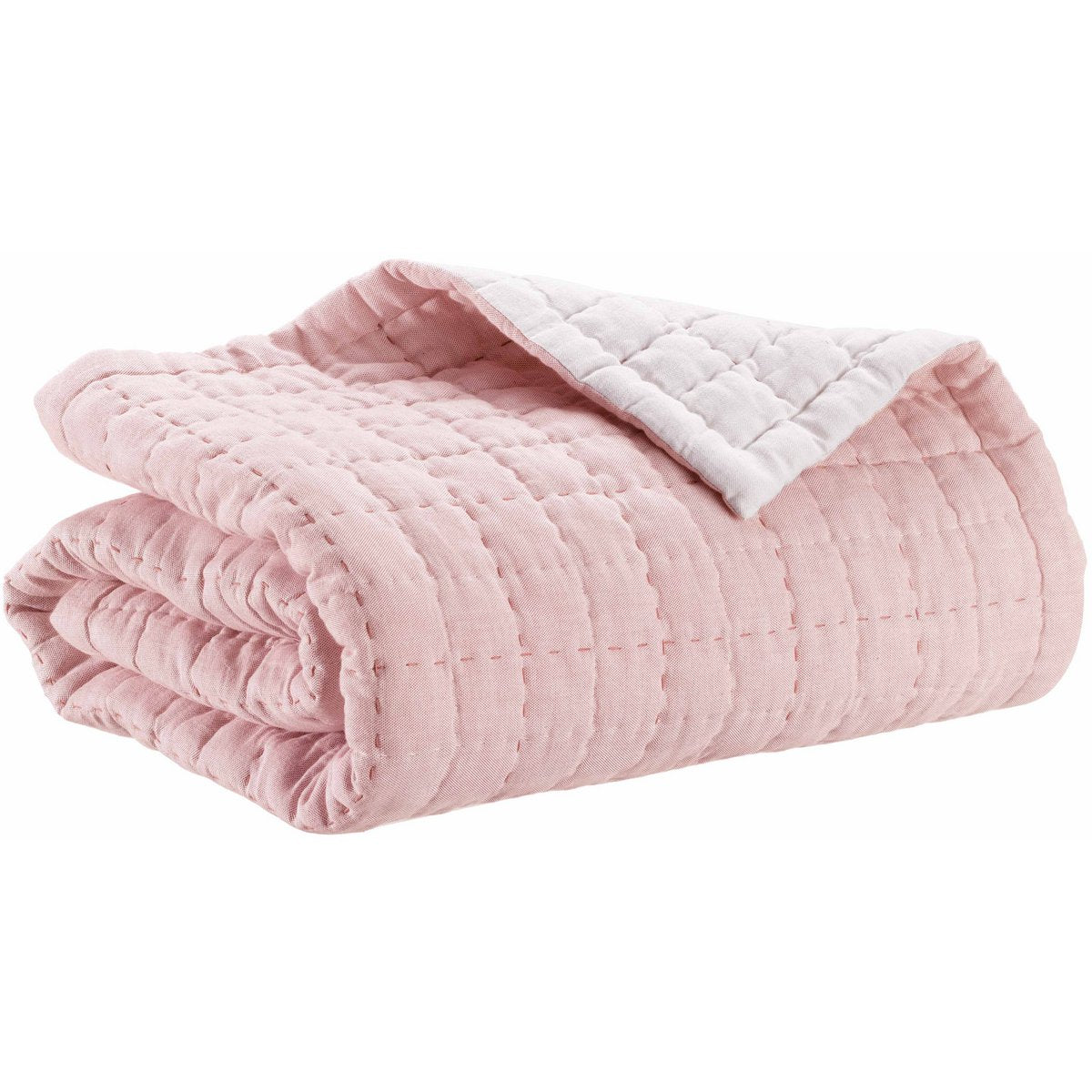 Jeté de lit en coton Cambra, couleur Terre cuite, 240 × 260 cm