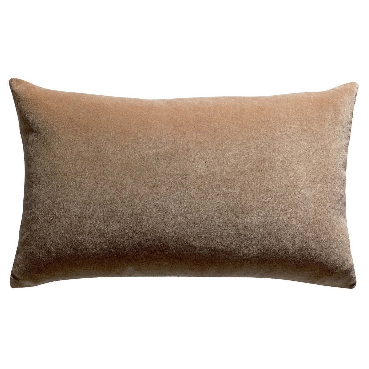 Elise cotton velvet cushion in Camel, 30×50 cm