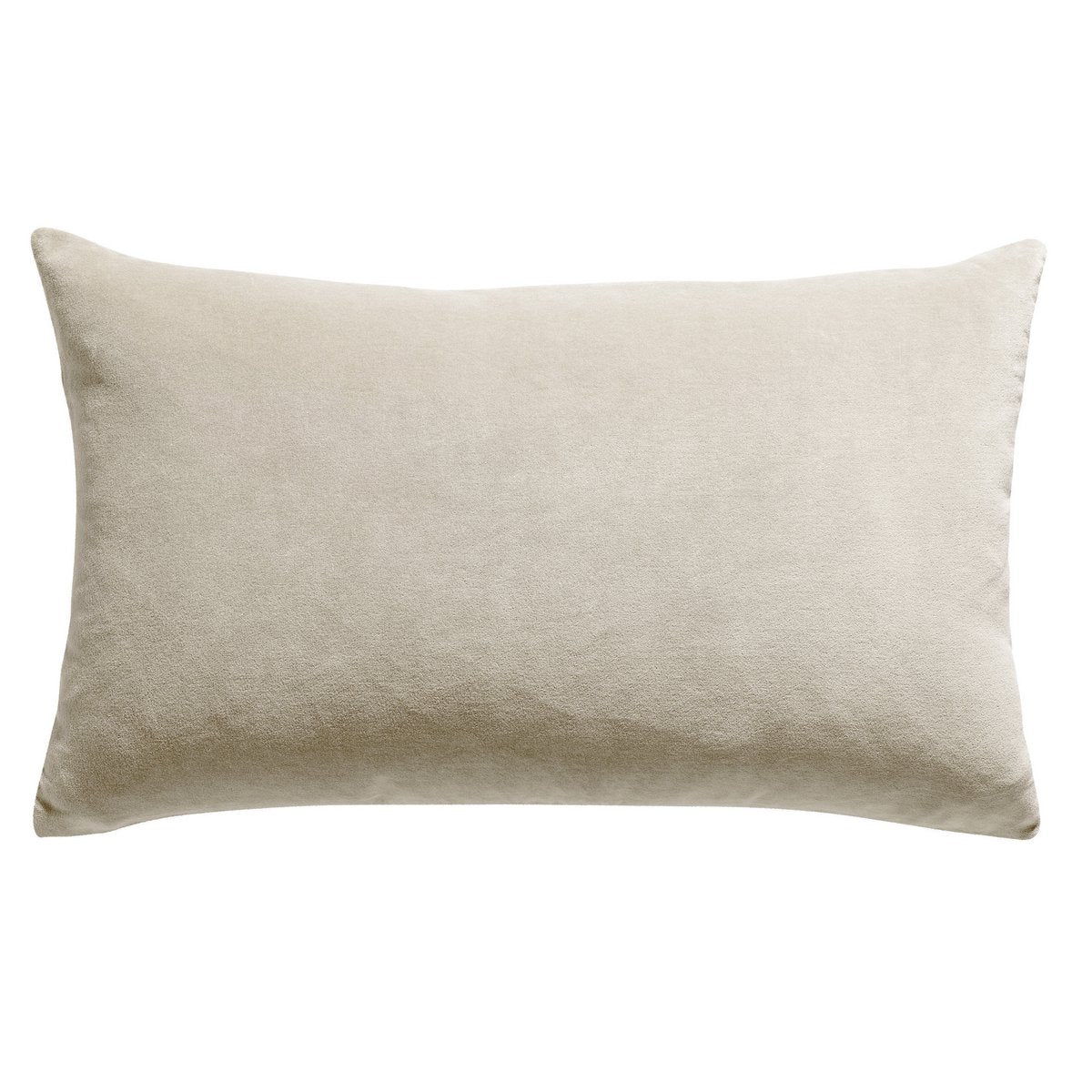 Elise cotton velvet cushion in Greige, 30×50 cm