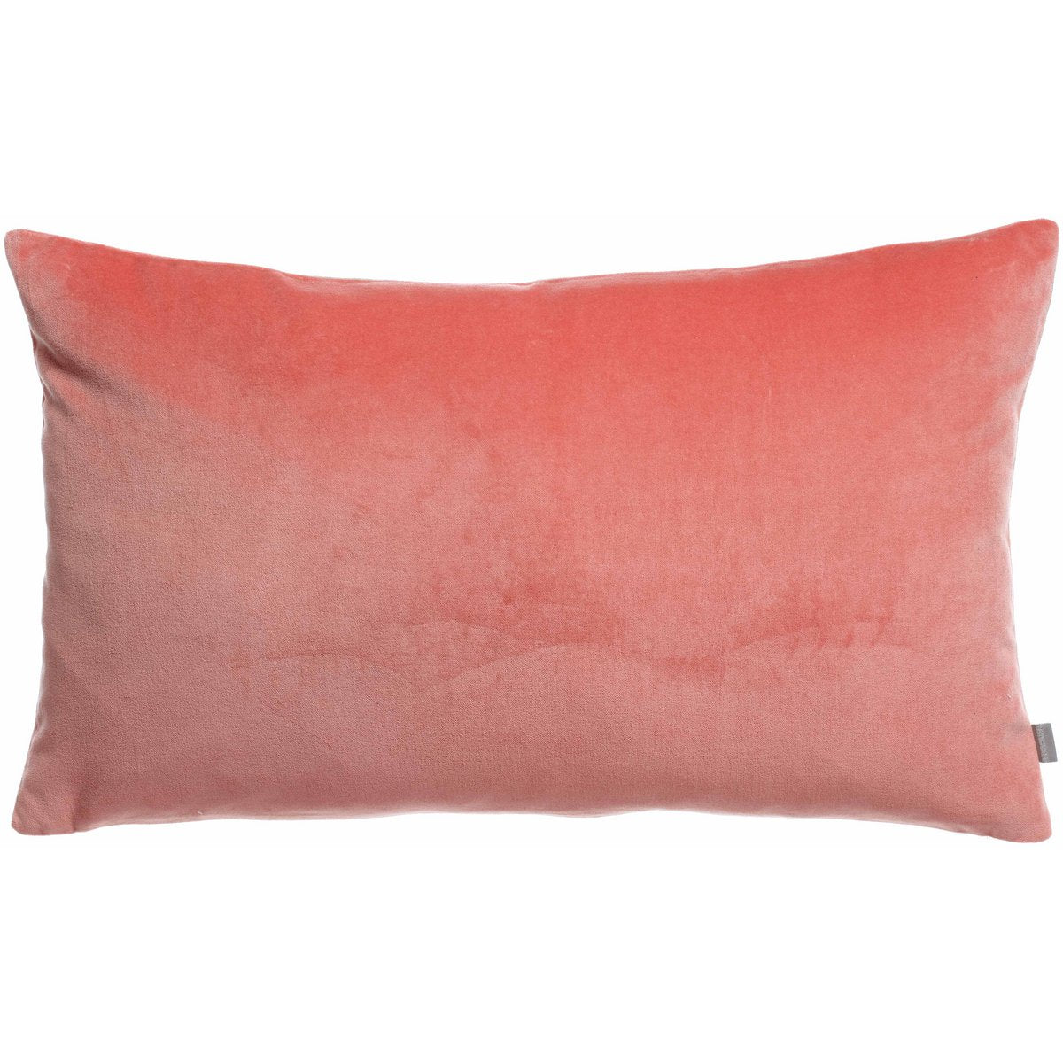 Elise cotton velvet cushion in Peach, 40×65 cm