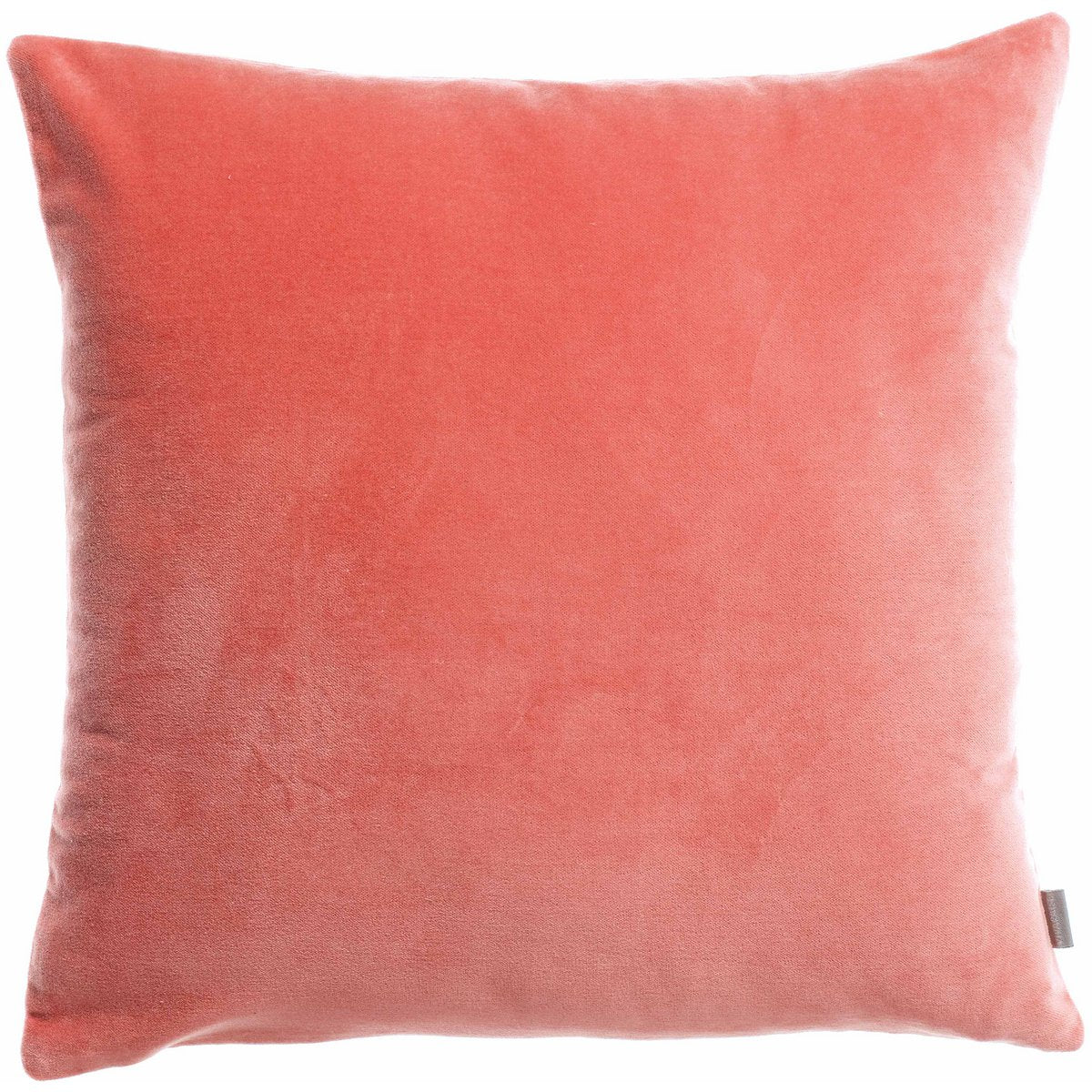 Elise cotton velvet cushion in Peach, 45×45 cm