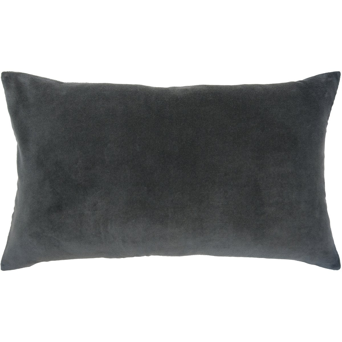 Elise cotton velvet cushion in Thunder, 40×65 cm