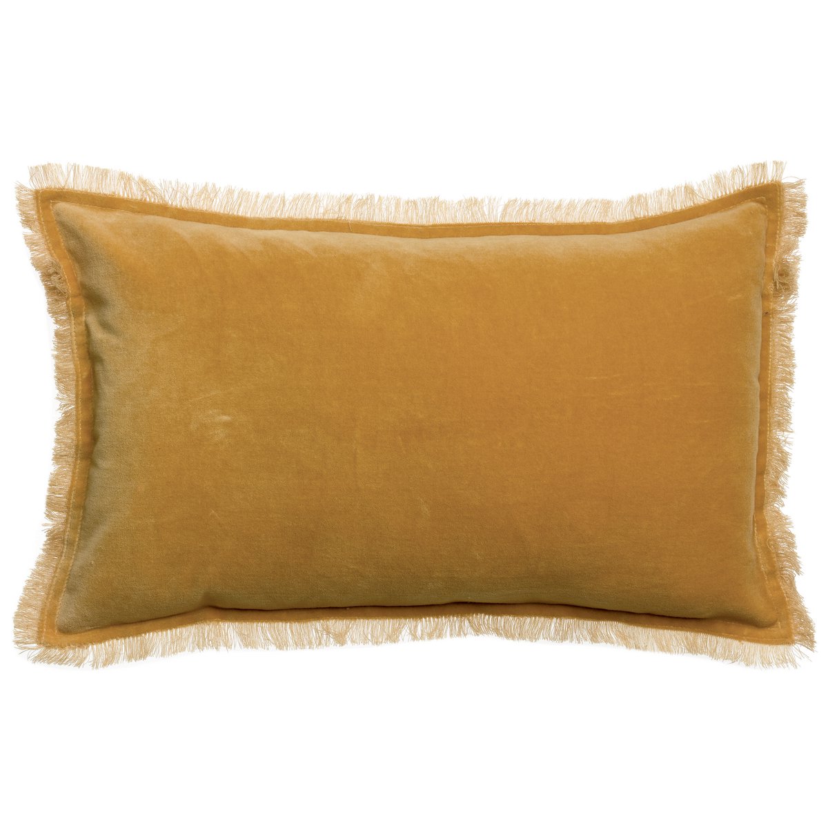 Fara cotton velvet cushion in Mirabelle, 30×50 cm