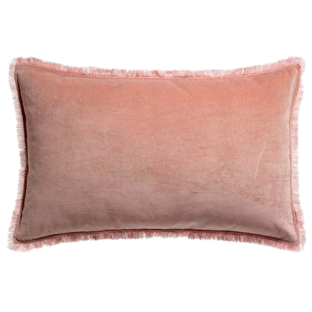 Fara-sierkussen van katoenfluweel in roze, 40×65 cm