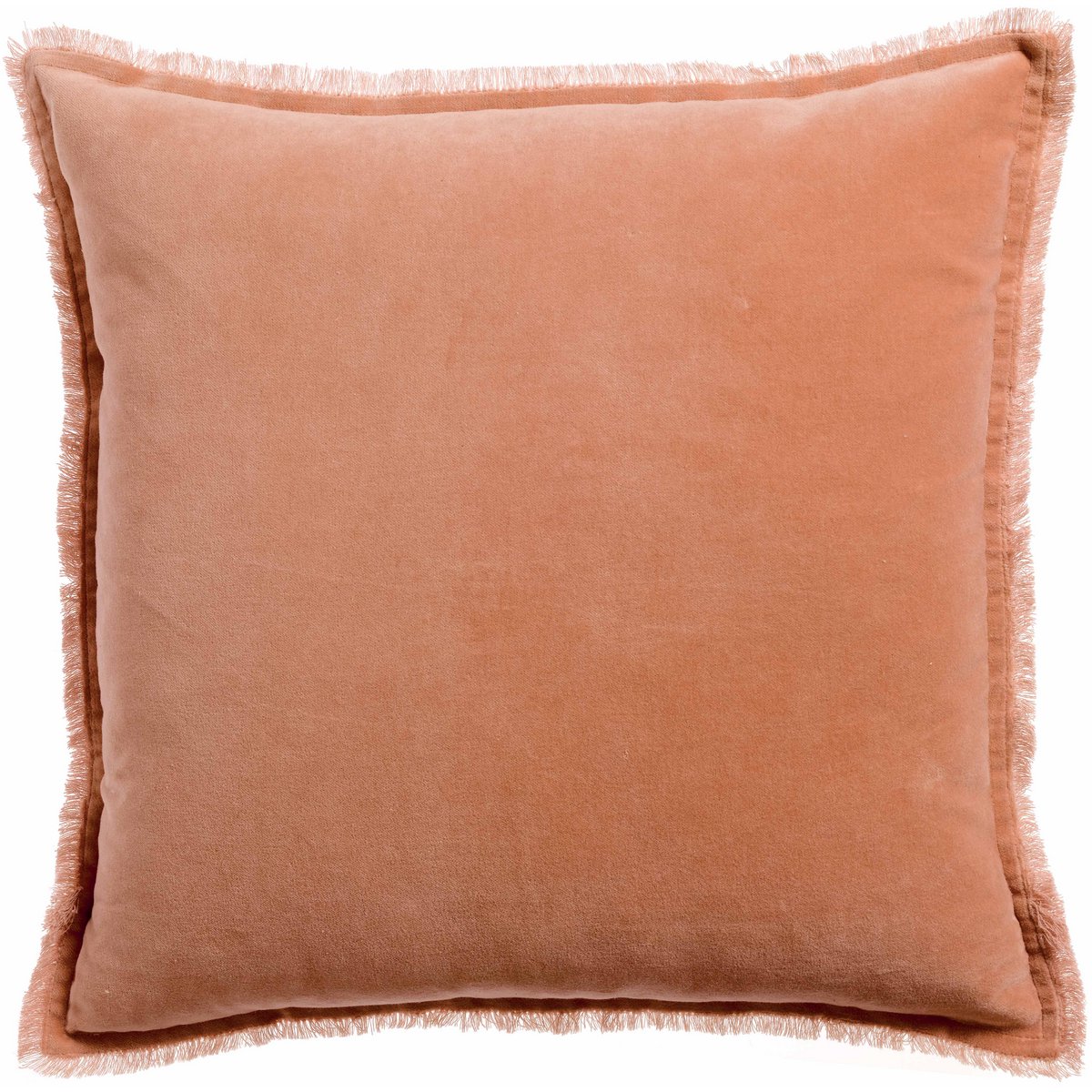 Fara cotton velvet cushion in Sugared Almond, 45×45 cm