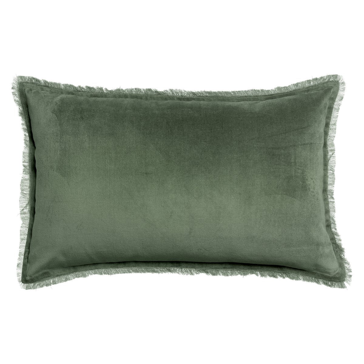 Fara-sierkussen van katoenfluweel in de kleur tijm, 40 × 65 cm