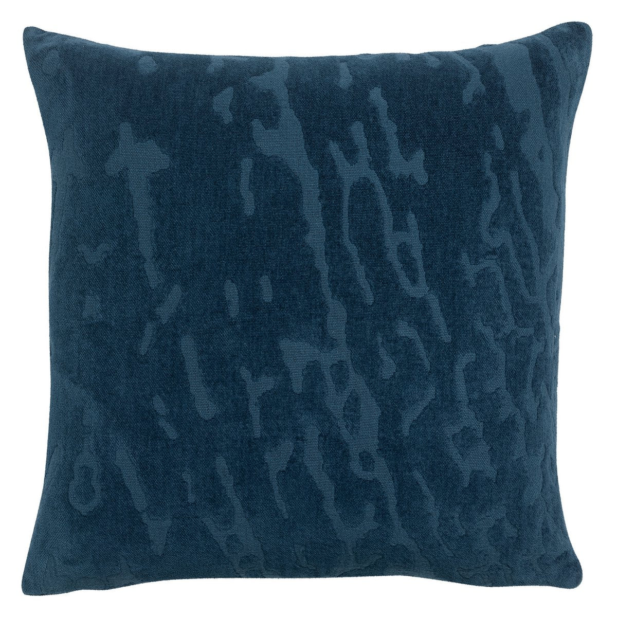 Inès-sierkussen in de kleur ‘Inktblauw’, met katoenen hoes en polyester vulling, 45×45 cm