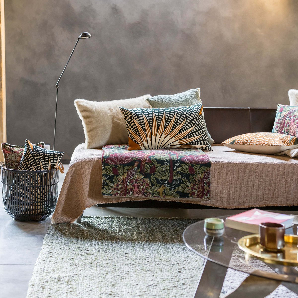 Liwen cushion in natural, 40×65 cm