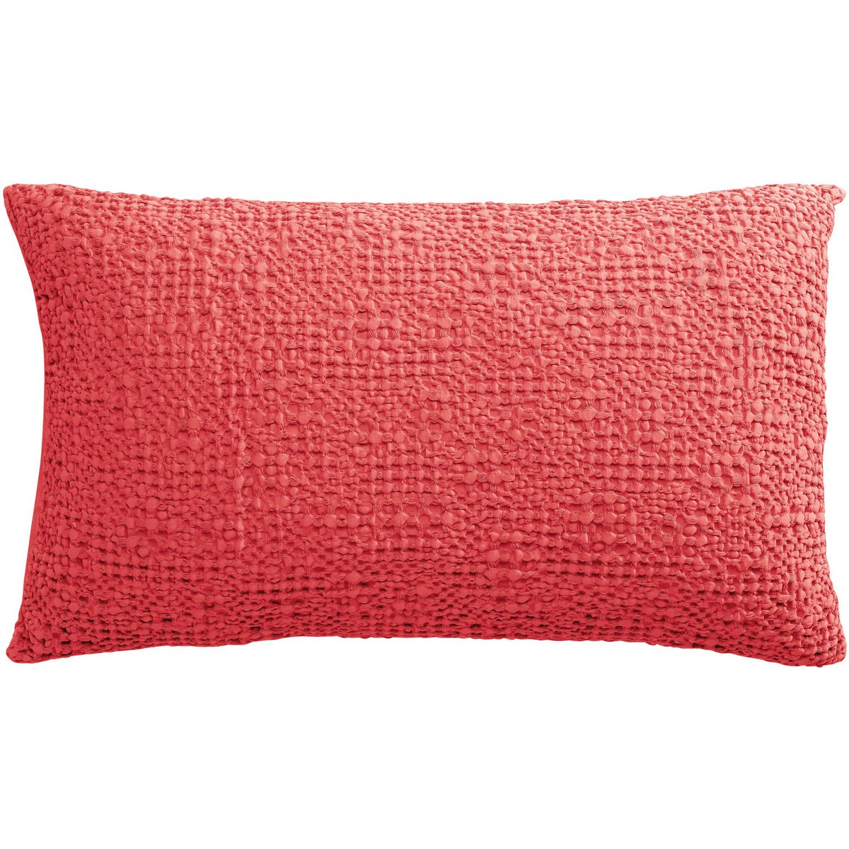 Kissen Tana aus Baumwolle in Himbeere, 40 × 65 cm